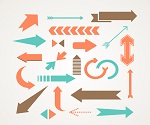 22 creative arrow design vector
